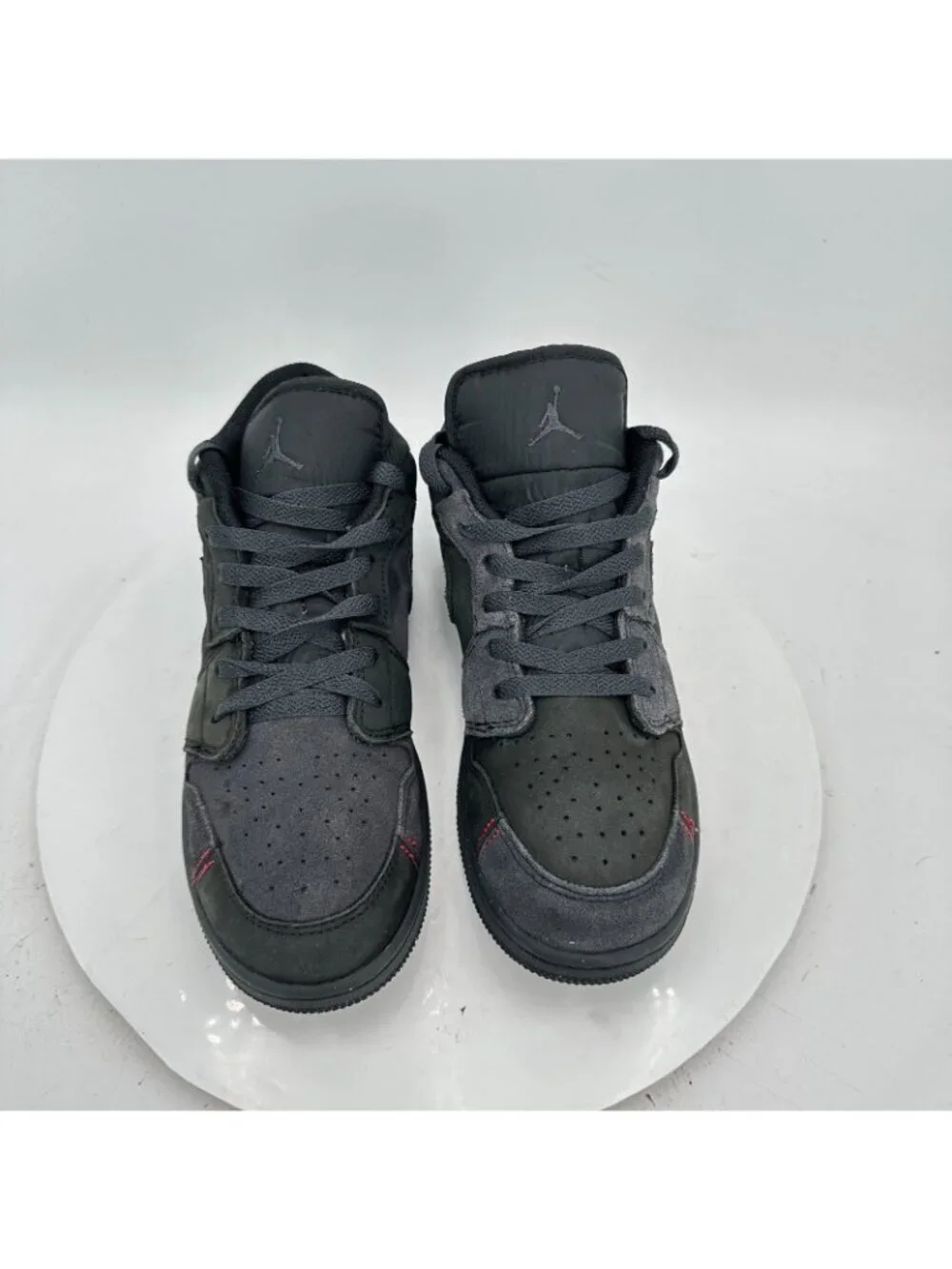 Nike Air Jordan 1 Low Youth Size 6.5Y Women 8 FQ7757-001 Dark Smoke Grey Shoes